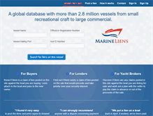 Tablet Screenshot of marineliens.com